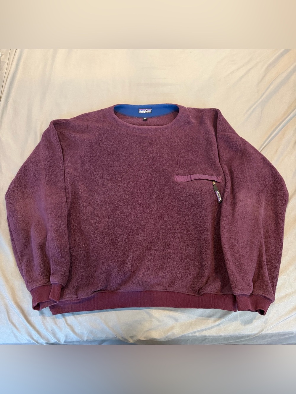 VTG 90s Patagonia Crewneck Sweatshirt XL Purple Pullover Sweater Made In USA